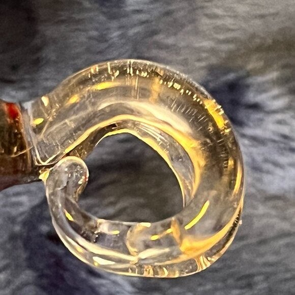 3D Conch‑Inspire Lampwork & Dichroic Glass Pendant - Picture 5 of 9